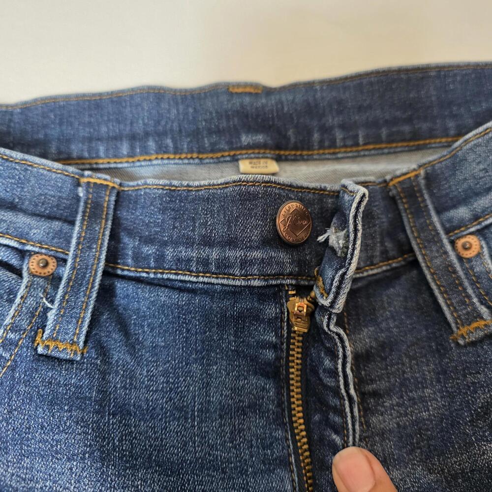 J Crew Jeans Blue Kurabo Japanese Denim 484 Stretch Extra Slim Men's Size 34X34 - Picture 8 of 10